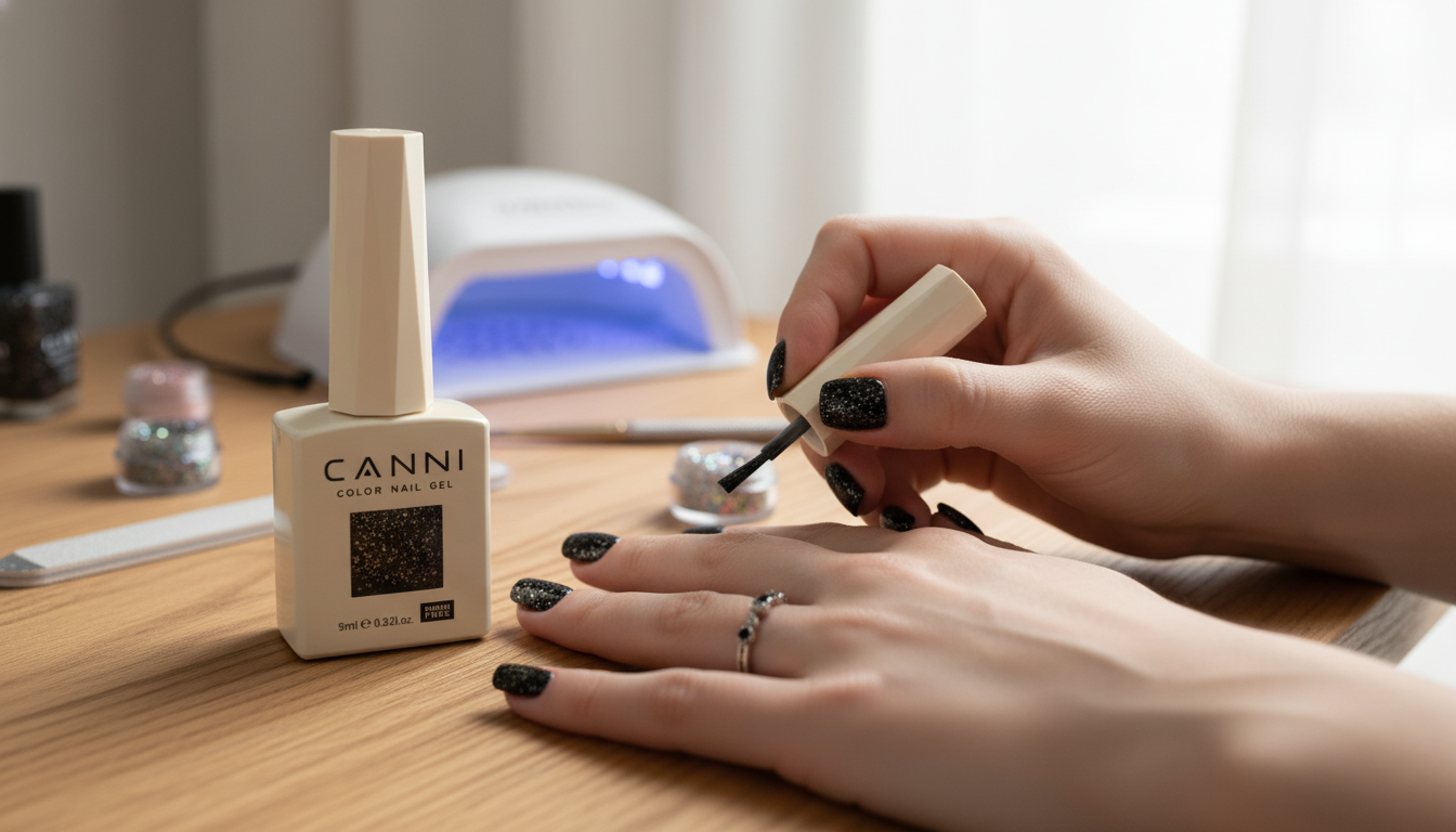 Black Diamond Glitter Gel Polish: Long-Wear UV/LED Shine