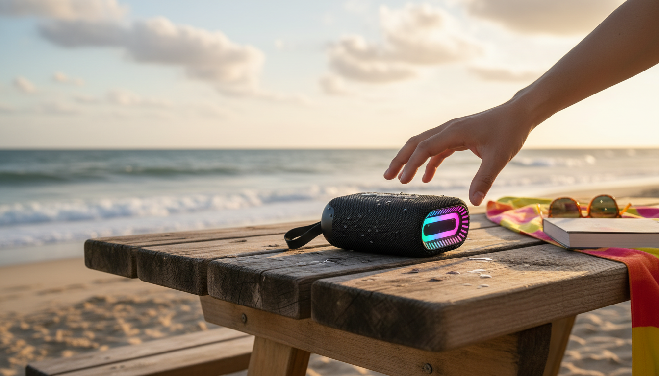 Hooked Waterproof Bluetooth Speaker: IPX7 & 24-Hour Play