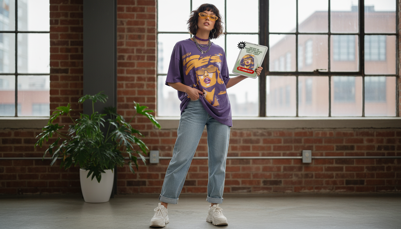 How to Style a Baggy T-Shirt: Fit, Proportions, Outfits