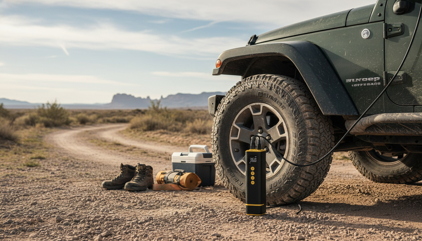 Off-Road Tire PSI: Digital Monitor + 150 PSI Inflator