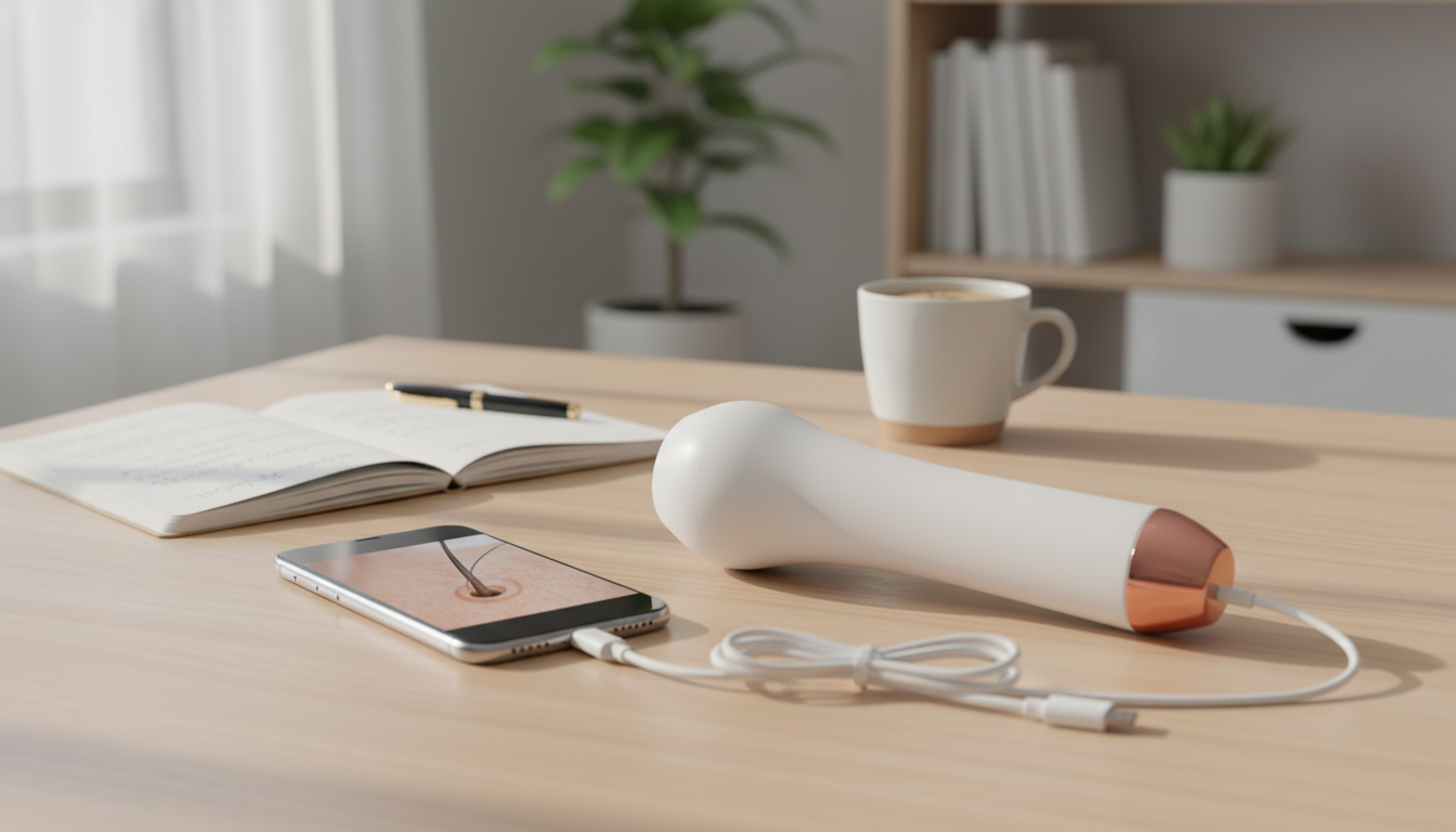 Wireless Scalp & Skin HD Dermatoscope: Phone Guide