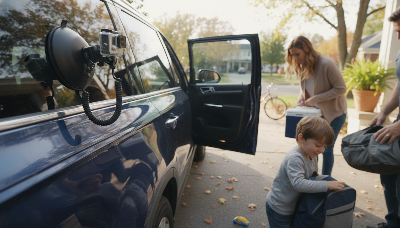 4.5-Inch Suction Cup Camera Mount at Highway Speeds