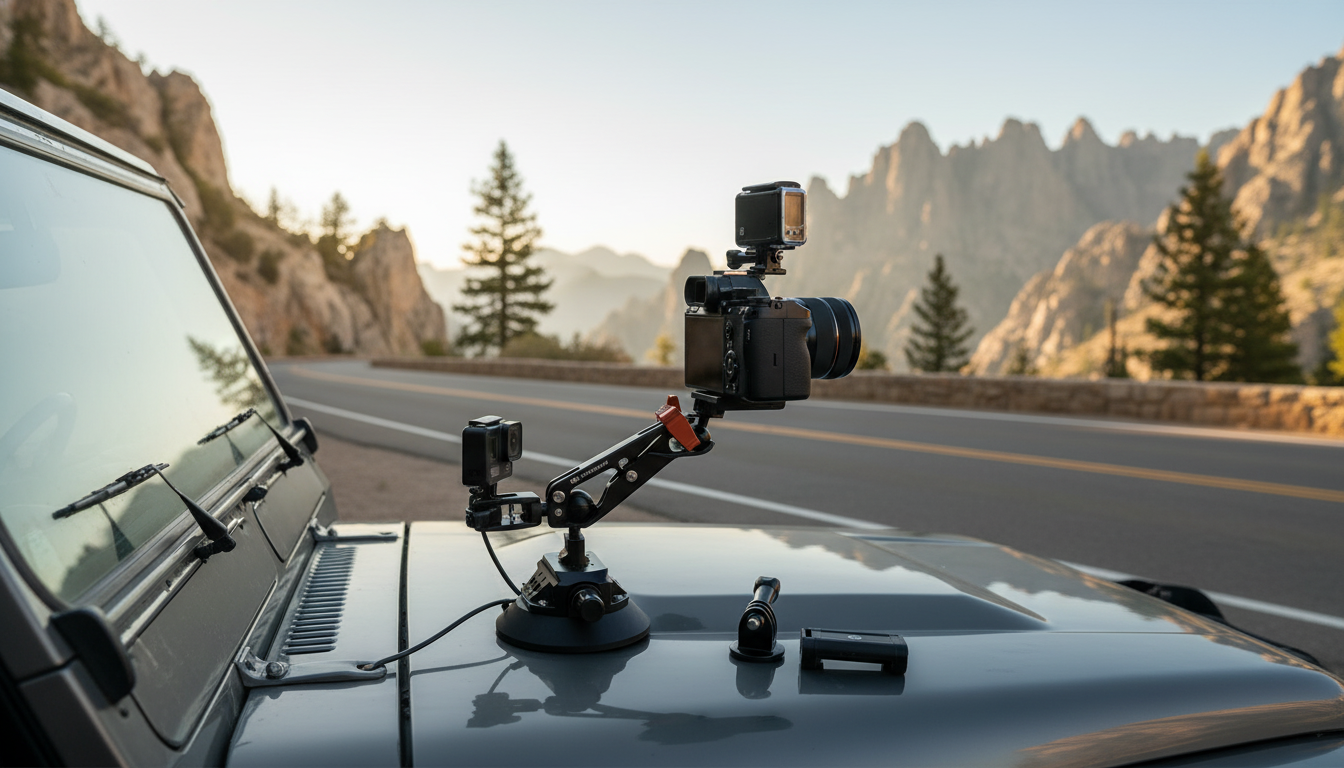 4.5in Suction Cup Camera Mount + Magic Arm Guide