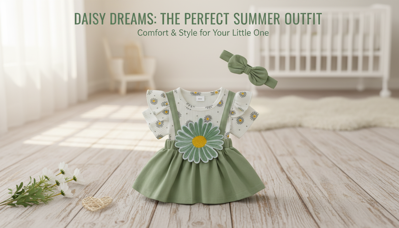 Daisy Romper Dress & Headband Set: Baby Girl Fit Guide