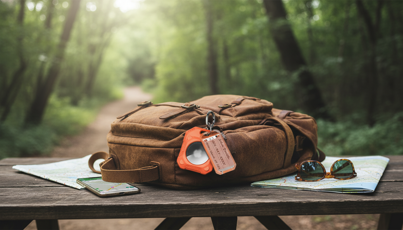 Slim AirTag Secure Holder + Keyring: Clip-On Tracking