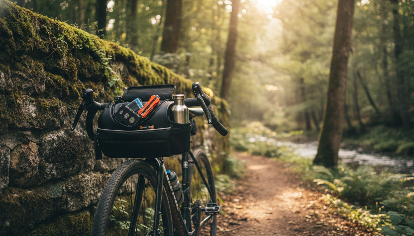 Waterproof Handlebar Bag with Bottle Holder + Tools