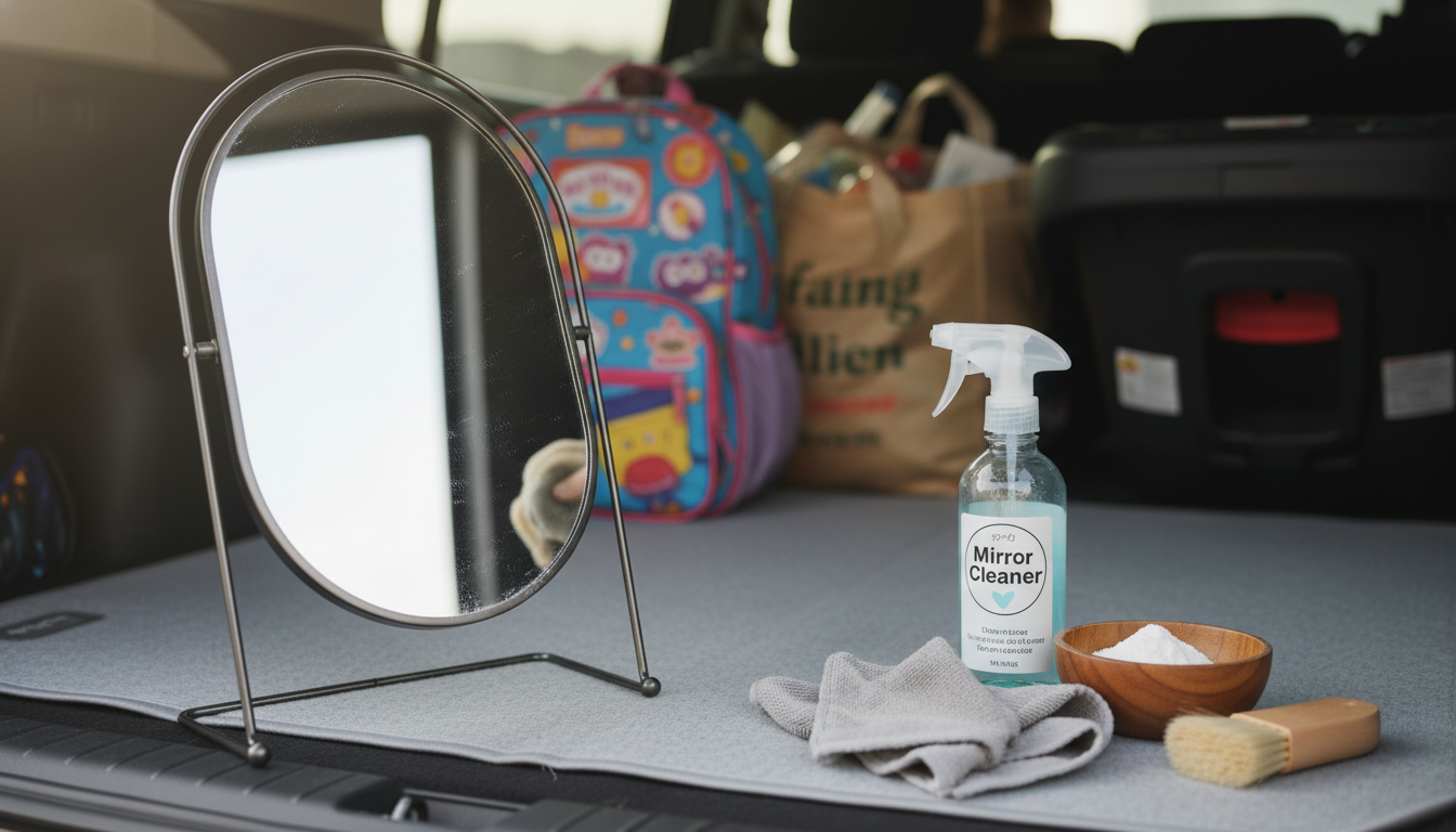 Clean & Polish Iron Frame Makeup Mirror (No Scratches)