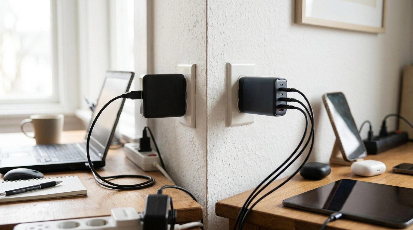 GaN vs Standard Chargers: Size, Heat, Speed & Ports